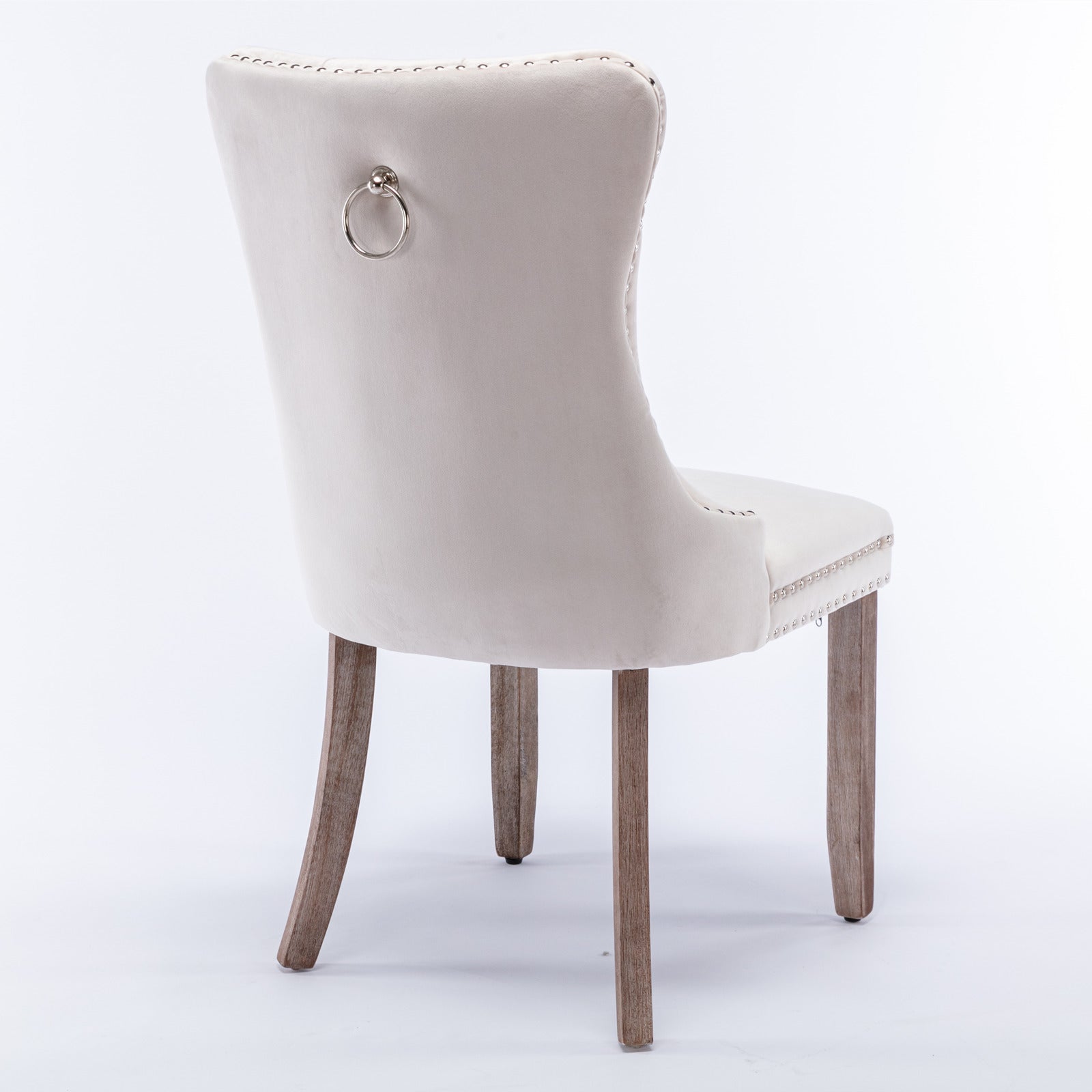 Nikki Collection Modern High-end Tufted Solid Wood Contemporary Velvet Upholstered Dining Chair 2-Pcs SetBeige - Korvel