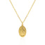 Gilded Virgin Mary necklace for women 925 sterling silver Virgin Mary coin collarbone chain - Korvel