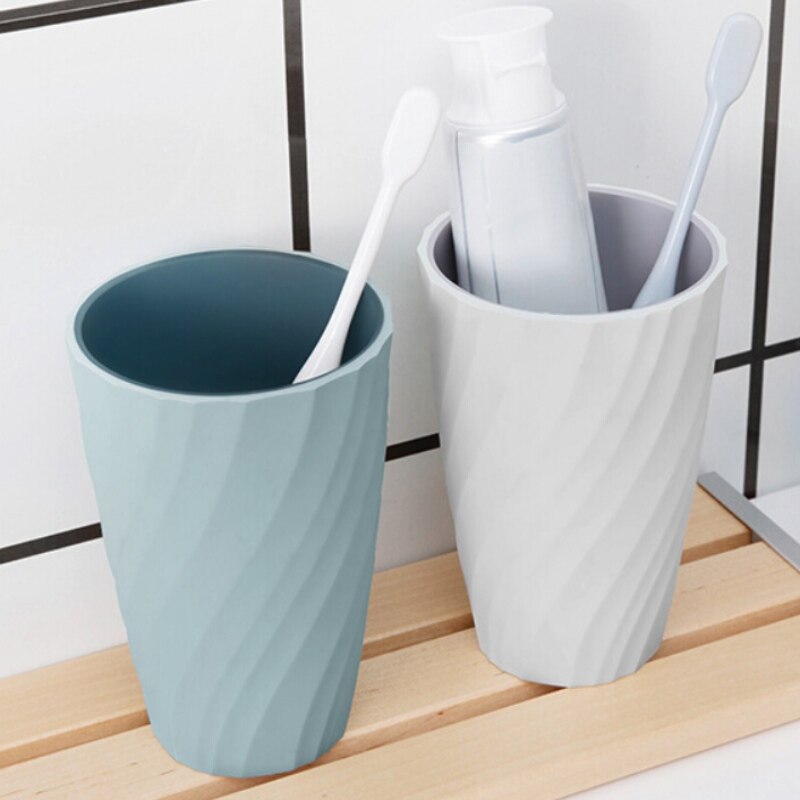 4 Colors Toothbrush Cup Threaded Double-Layer Tumblers Unbreakable Cups For Kids Bathroom Cup Toothbrush Mouthwash cup - Korvel
