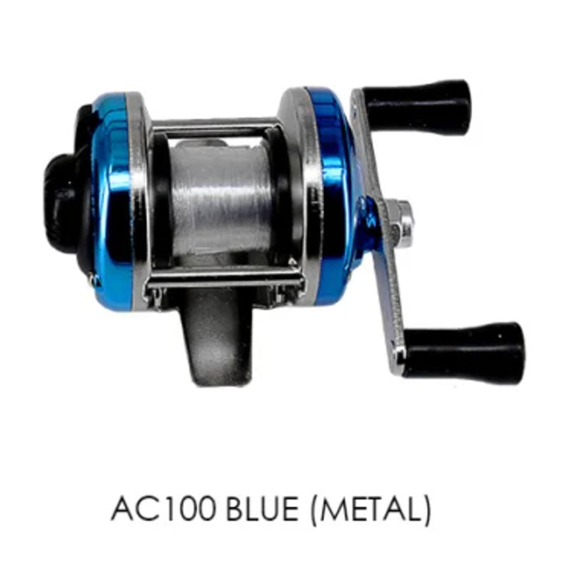 Mini Metal/Plasticl Drum Fishing wheel Portable Winter Ice Fishing Reel Wheel with Wire Outdoor Tackle fishing Accessories - Korvel