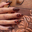 Uñas Postizas Almendra a Rayas Coloridas - Cubierta Completa