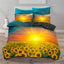 Sunflower 3D digital print set of 3 pieces/2 pieces - Korvel