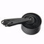 10-Piece Plastic Measuring Cups Black - Korvel