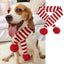 Knitted Christmas Dog Scarf with Elk Design