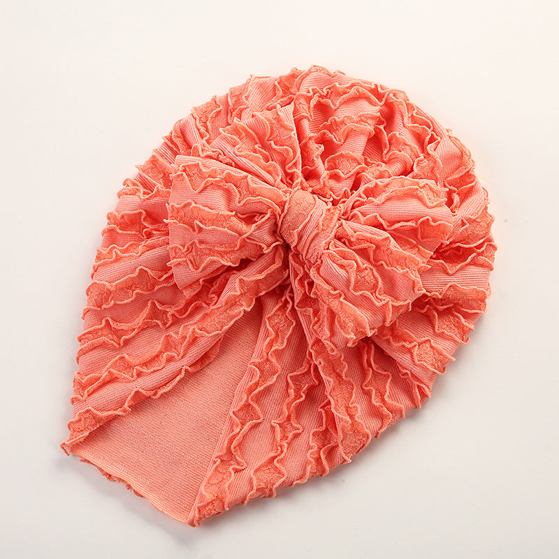 Baby Cow Louver Bow Head Cap Baby High Elastic Brimless Indian Tire Hat - Korvel