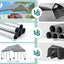 Sannwsg 10 * 20 ultra large portable carport garage, adjustable from 9.5 feet to 11 feet, with detachable roof and side walls - Korvel