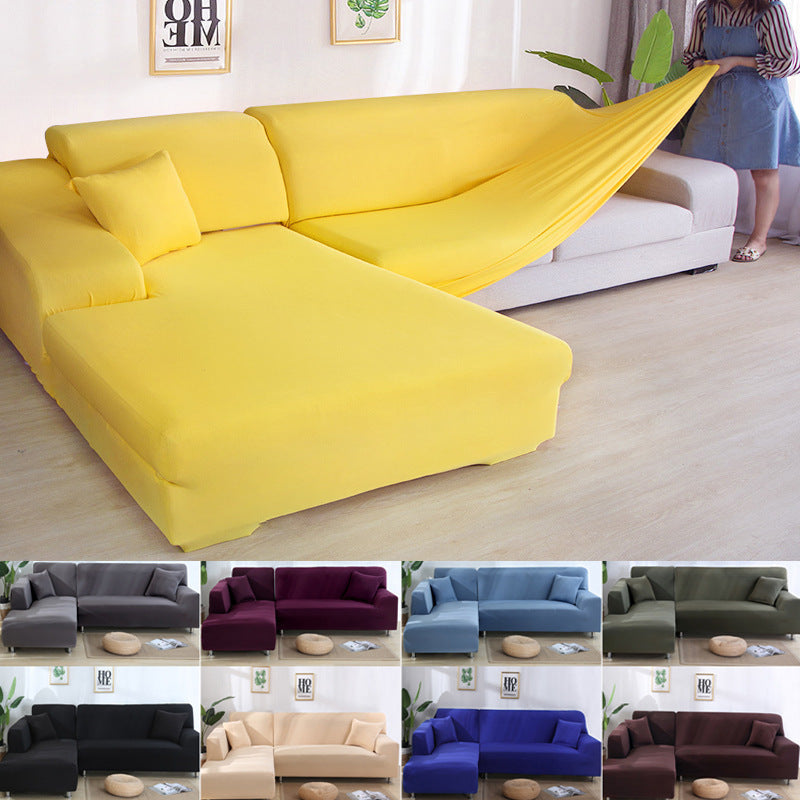 Solid color sofa cover, elastic tight package, full cover, fabric sofa cover, sofa cushion, sofa cover - Korvel