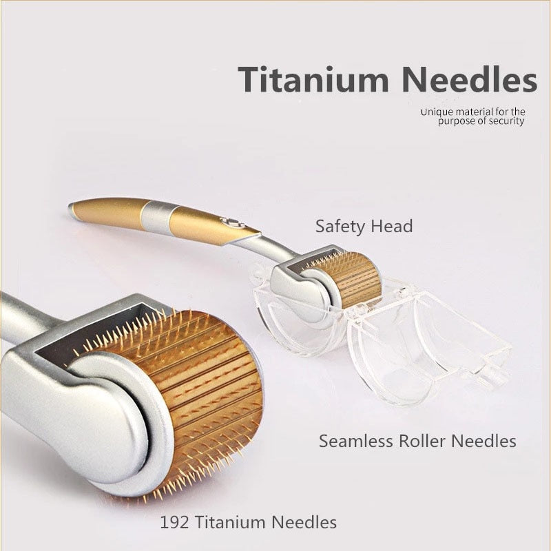 ZGTS192 Derma Roller Titanium Stainless Steel Needles For Facial Skin Care Microneedle Derma Rollering Therapy - Korvel