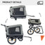 Outdoor Heavy Duty Foldable Utility Pet Stroller Dog Carriers Bicycle Trailer - Korvel