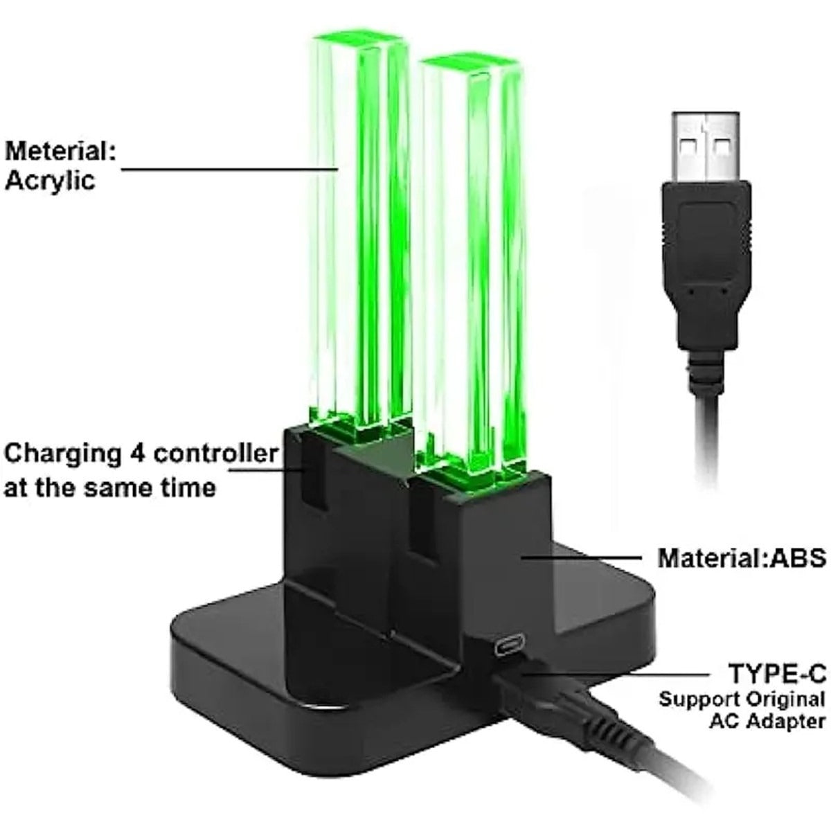 Suitable for switch charging dock Joy Con handle charging finger quad charging dock rotating light column base - Korvel