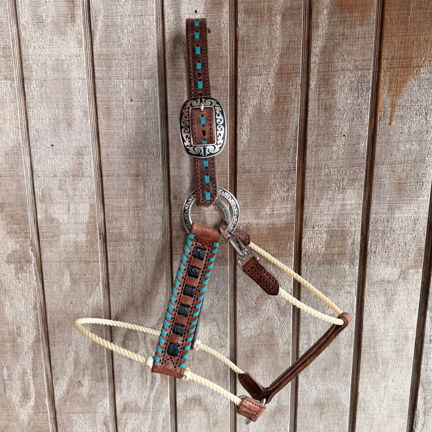 Deluxe Leather Rope Nose Halter with Tassels - Korvel