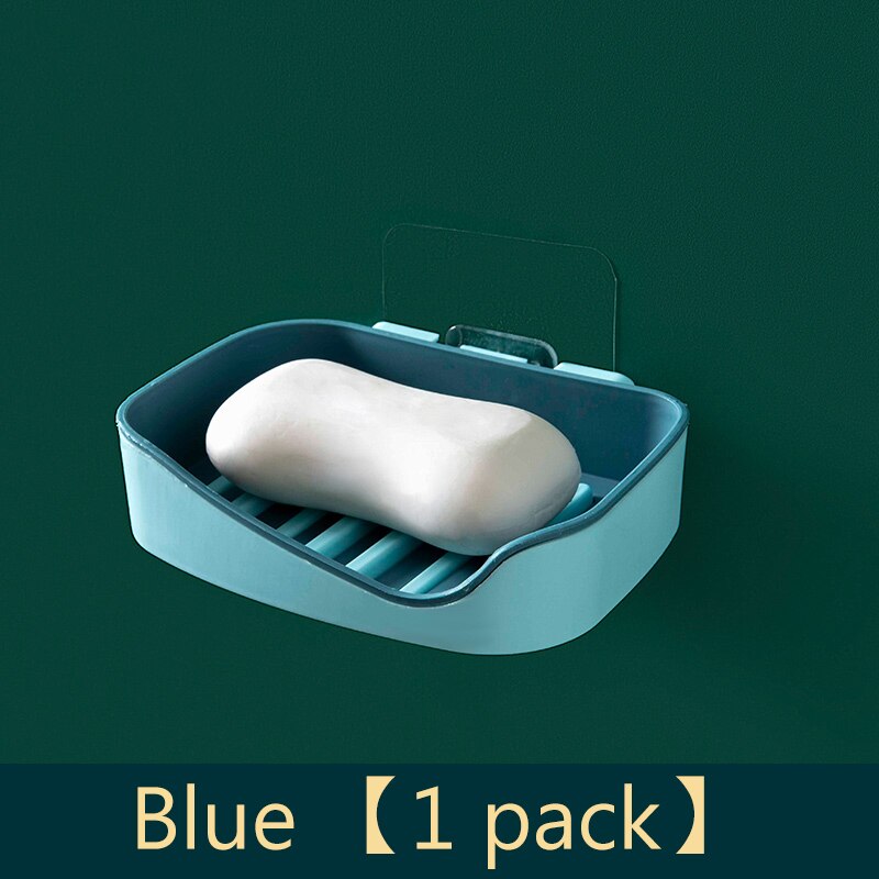 Bathroom soap box storage rack free perforated shelf drain toilet soap rack household suction cup wall-mounted soap box - Korvel