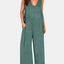 V-Neck Wide Strap Jumpsuit
