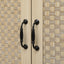 Buffet 4 Portes en Rotin - Cabinet de Rangement Élégant