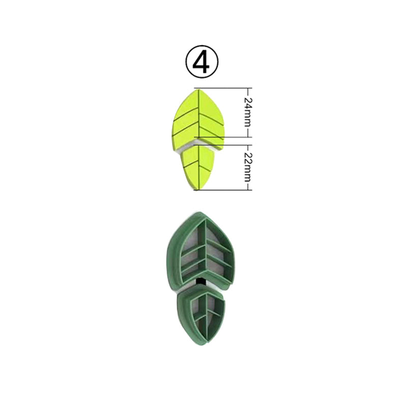 Molde de Corte para Aretes de Terracota en Forma de Hoja