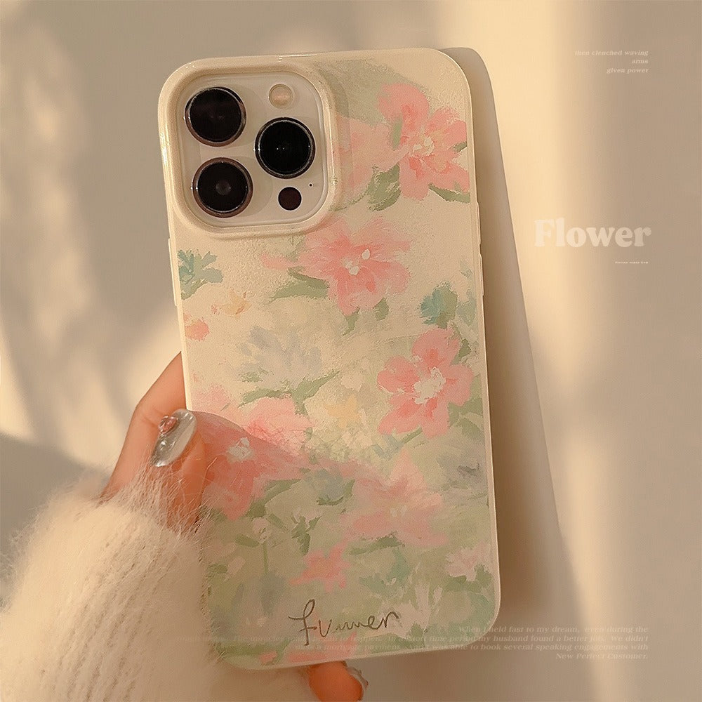 Garden in Oil Painting iPhone 15 Phone Case 14 Art 13Pro Silicone Max - Korvel