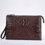 Sac sous le bras en cuir véritable crocodile pour homme A4