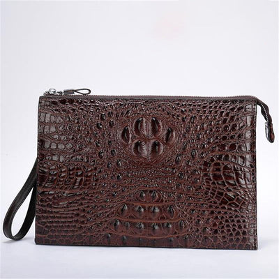 A4 Men's Genuine Leather Crocodile Pattern Underarm Bag
