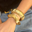 Bracelet Printanier à Bords Irréguliers avec Pliages Métalliques