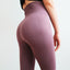 Super Stretchy Gym Tights Energy Seamless Tummy Control Yoga Pants High Waist Sport Leggings Purple Running Pants Women - Korvel