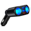 Cargador de coche dual USB 12V 24V con voltímetro LED