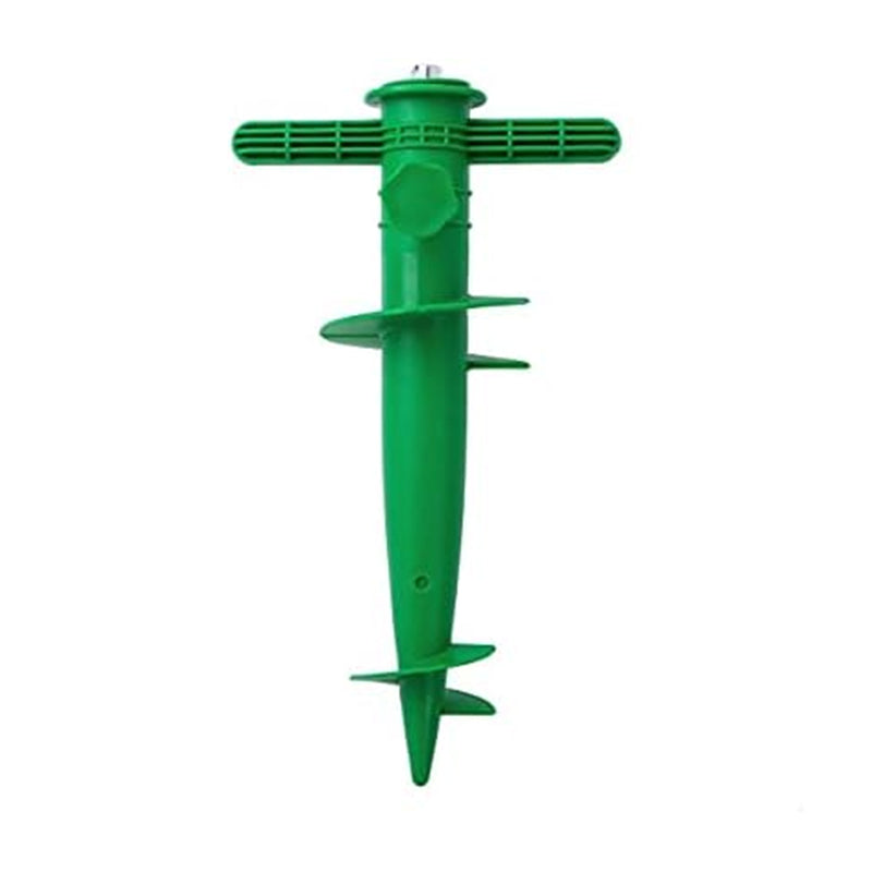 Plastic Adjustable Umbrella Base, Sun, Beach, Terrace, Sand, Ground Fixing Tools (Anchor Bracket, Spiral Tool, Tip Part), 1 Pc - Korvel