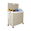 Premium Laundry Hamper with Lid and Wheels - 160L Grey