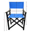 Folding Chair Wooden Director Chair Canvas Folding Chair Folding Chair 2pcs/set populus + Canvas (Color : Blue) - Korvel