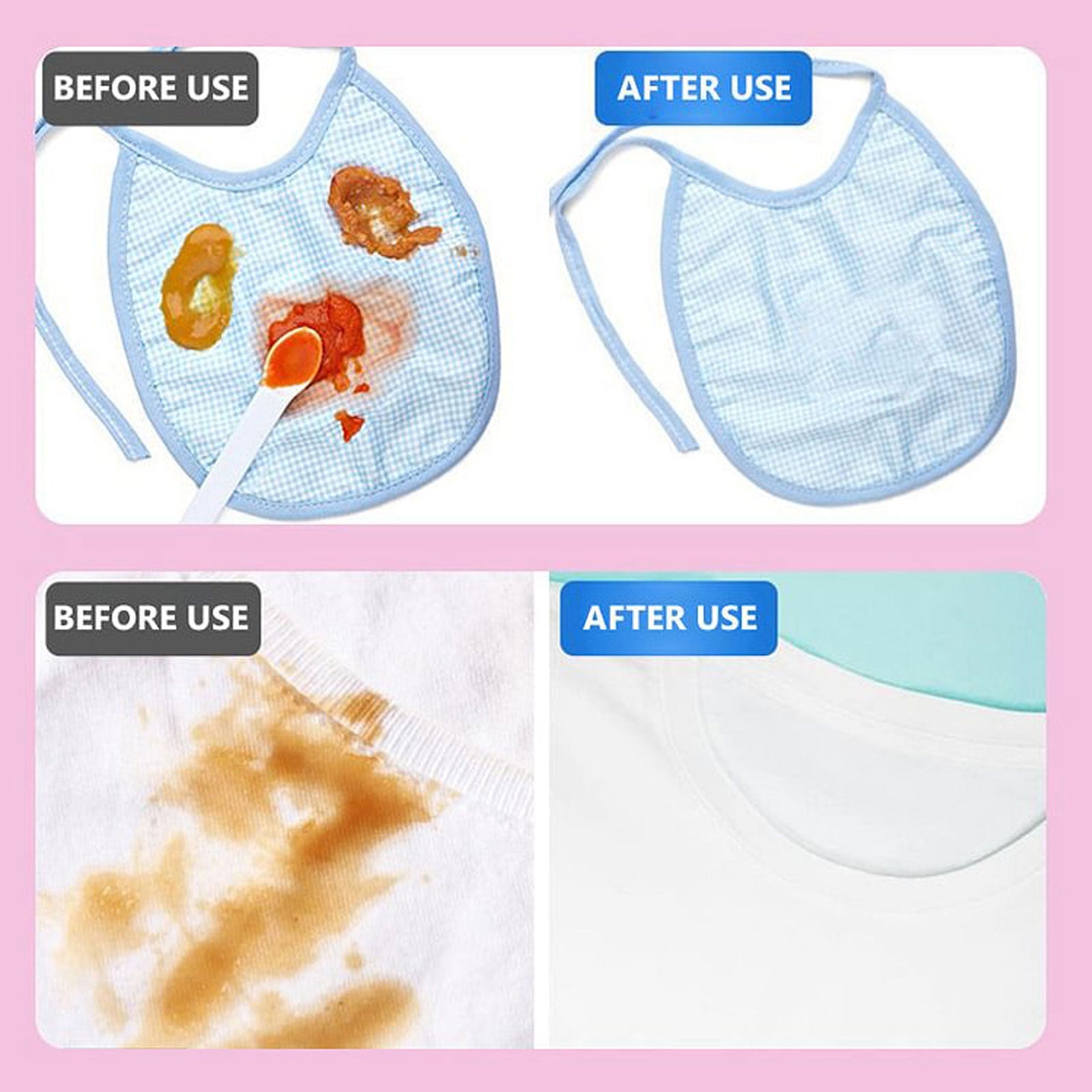 Clothes Stain Remover, Removes Stubborn Stains, Oil And Sweat Stains Laundry Cleaner - Korvel