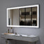 48x24 inch LED bathroom makeup mirror wall mounted adjustable light anti fog touch switch with memory intelligent large bathroom - Korvel