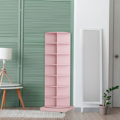 new 360 pink rotating shoe cabinet with 7 layers can accommodate up to 28 Paris shoes - Korvel