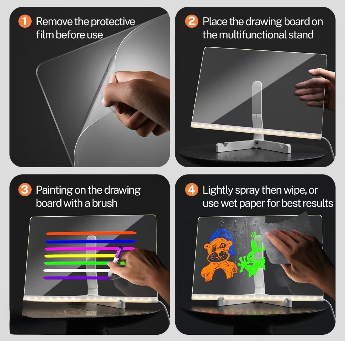 GlowTrace LED Drawing Board - Korvel
