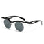 New Sunglasses Women's Round Frame Sunglasses Men's Trendy Ins Alien Half Frame Eyebrow Personalized Sunglasses - Korvel
