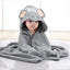 wholesale child baby cartoon animal face elephant hooded towel newborn - Korvel