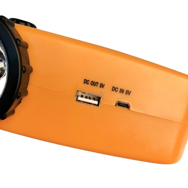 Outdoor Emergency Hand Crank Solar Dynamo AM/FM Radios Power Bank with LED Lamp - Korvel