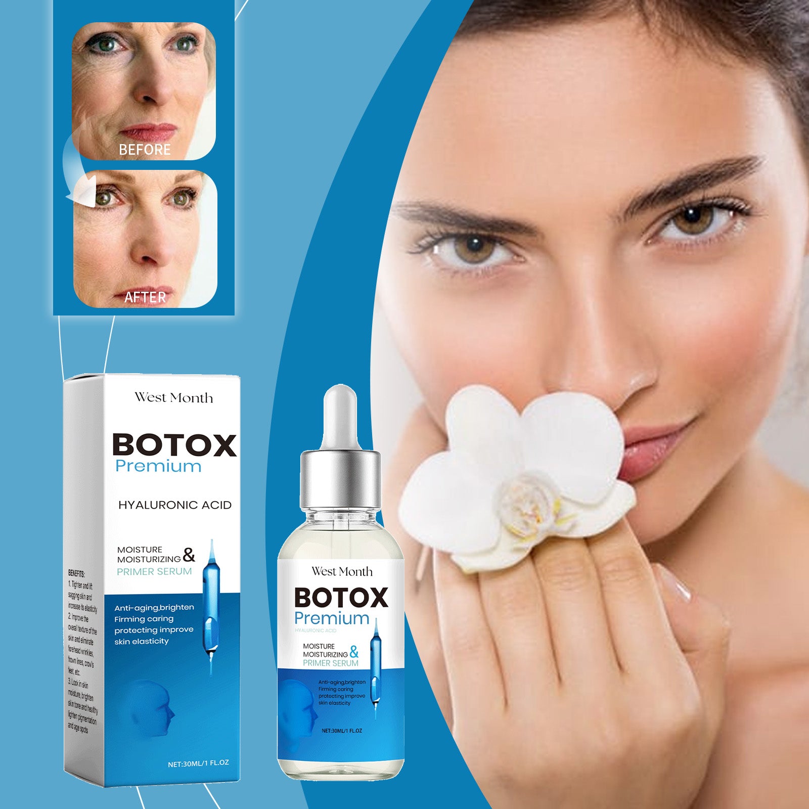 Face Essence, Moisturizing Face Firming Fine Lines Moisturizing And Brightening Skin Care Essence - Korvel