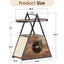 Vintage Black Wood Cat Condo & End Table