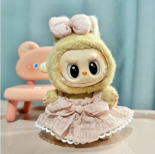 Clothing] Labubu Clothes with PVC Face Pendant, Labubu Sitting Party Series Doll Clothing - Korvel