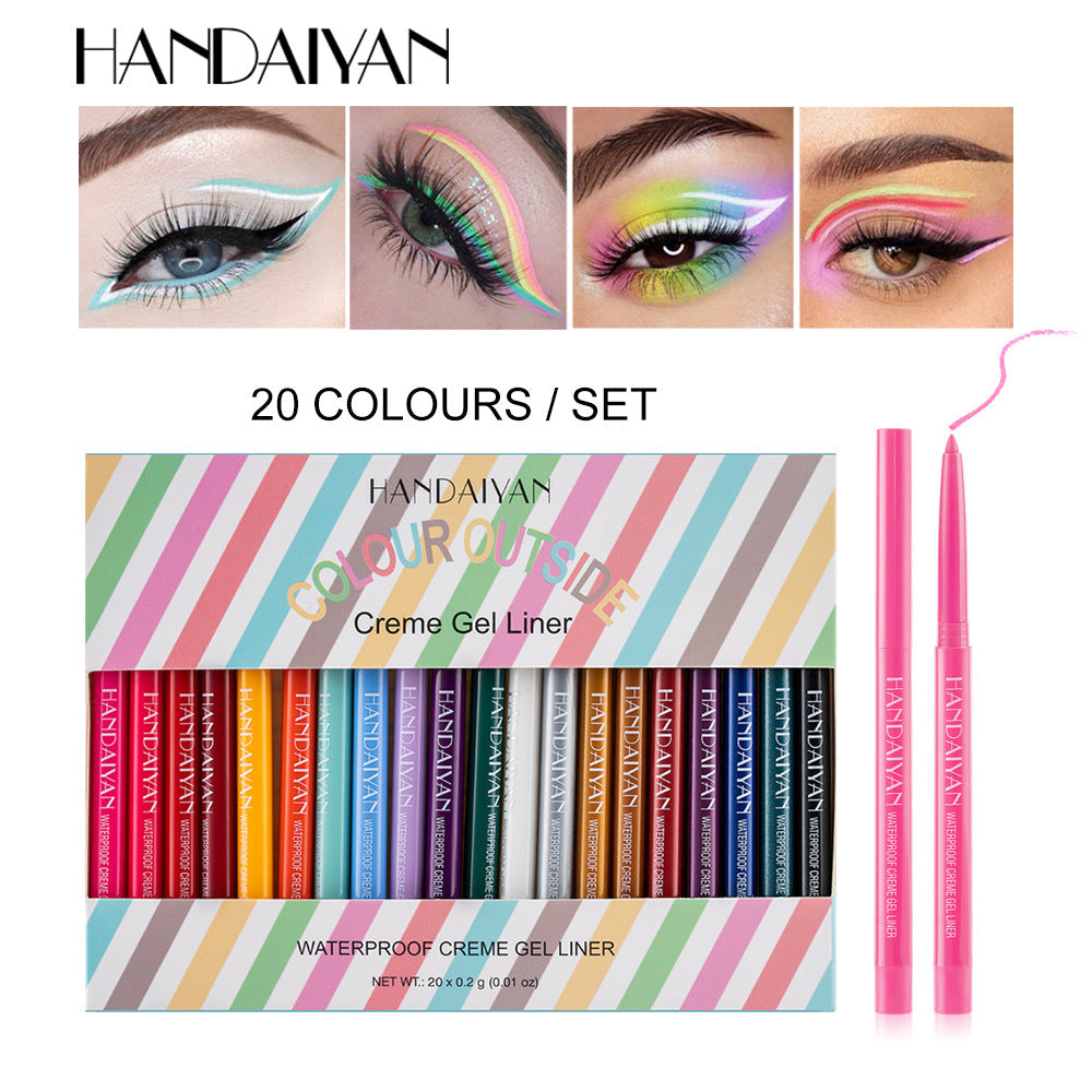 HANDAIYAN Quick-Drying Waterproof Eyeliner Gel Pen - 20 Packs