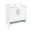 30" Bathroom Vanity with Sink  Multi-functional Bathroom Cabinet with Doors and Drawers Solid Frame and MDF Board, White - Korvel
