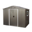8ft x 6ft Outdoor Metal Storage Shed with Window Grey(W540S00016) - Korvel