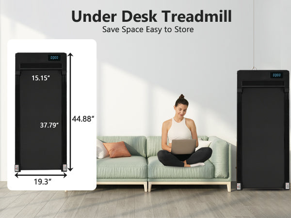 8.10 Walking Pad Under Desk Treadmill - 2.5HP, 300LBS Capacity