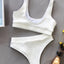 Scoop Neck Wide Strap Two-Piece Swim Set - Korvel