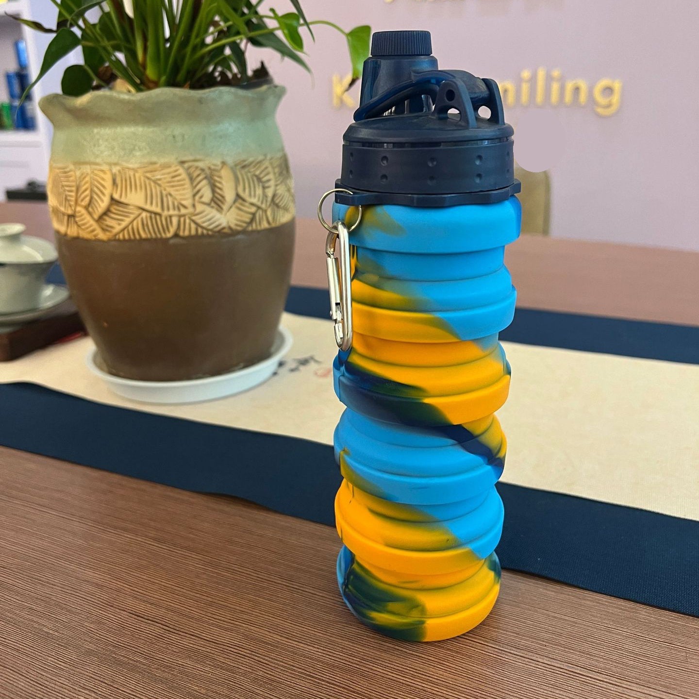 Botella de Agua Deportiva Colapsable de Silicona Innovadora