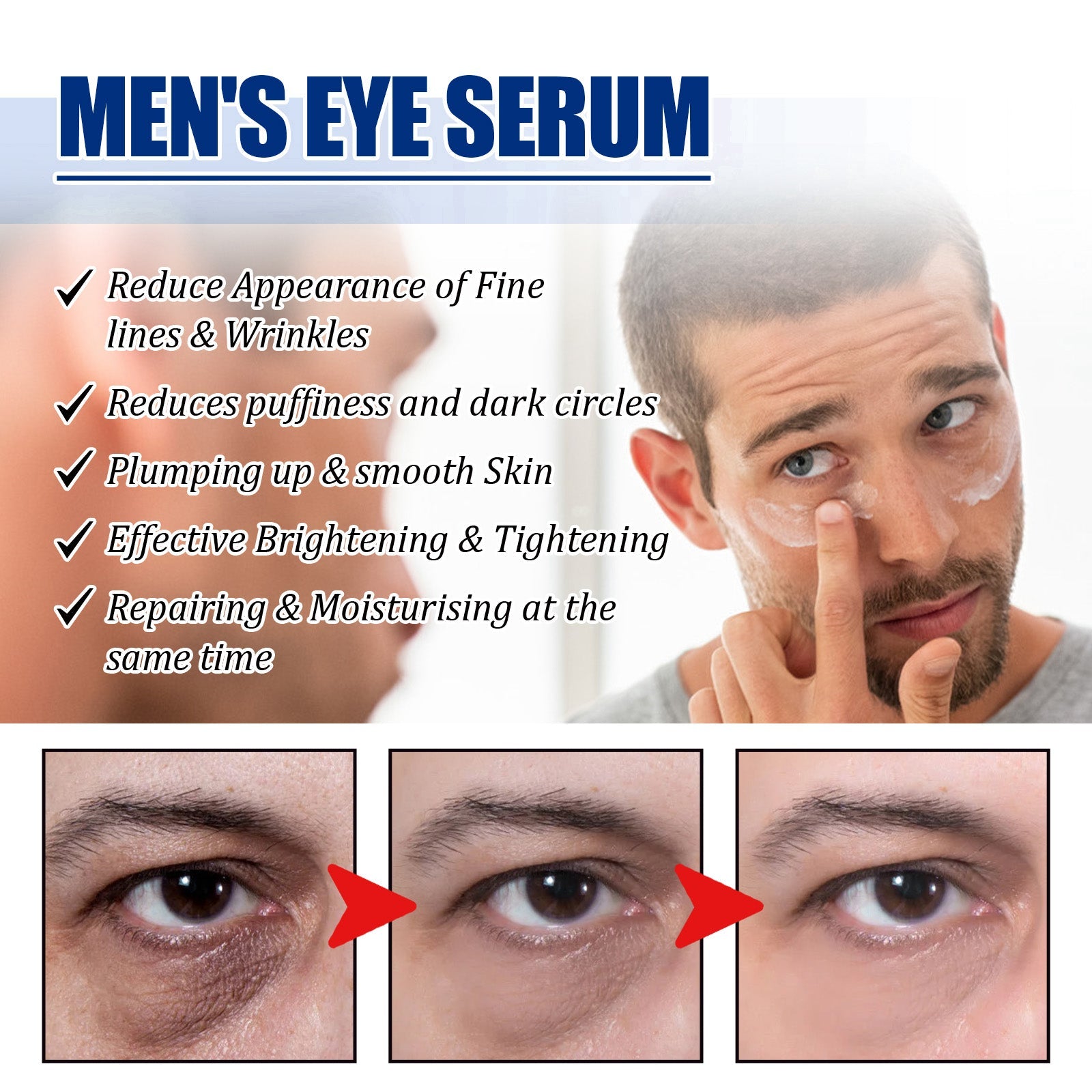 Rejuvenate Eyes Peptide Lifting Eye Gel, Hydrating Moisture Lock Moisture Repair Dull Anti-Aging Eye Care Cream - Korvel