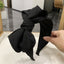 Black multi-layer bow with wide edge headband - Korvel
