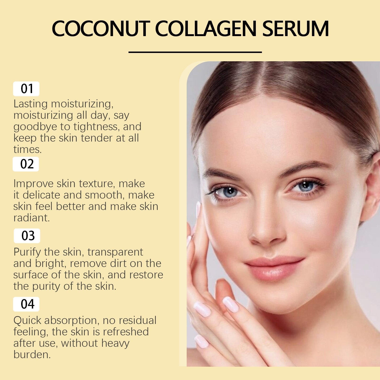 Hyaluronic Acid Facial Essence Gentle Moisturizing Moisturizing Gloss Sensitive Dry Mild Essence - Korvel