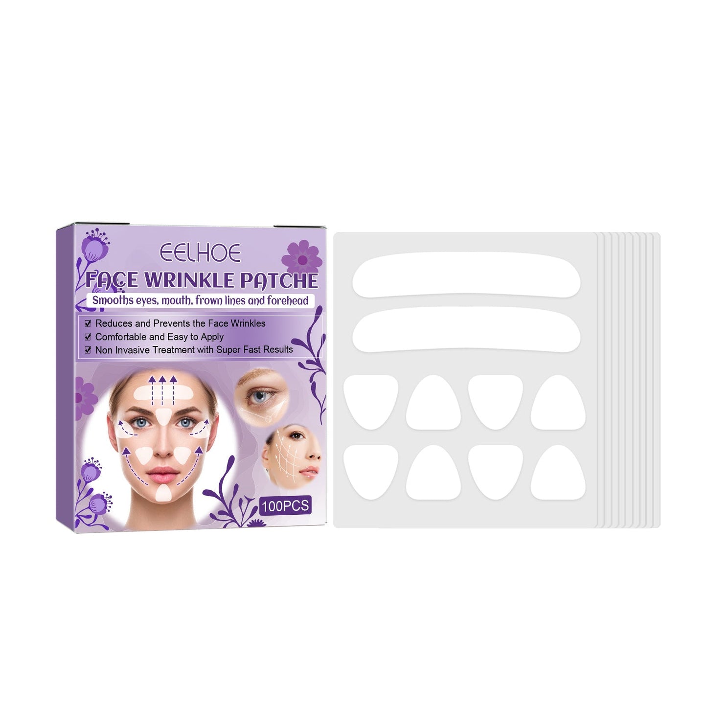 Facial Wrinkle Patch, Droop Decree Line Lift Facial Skin Tightens Mouth Line Cheek Patch - Korvel