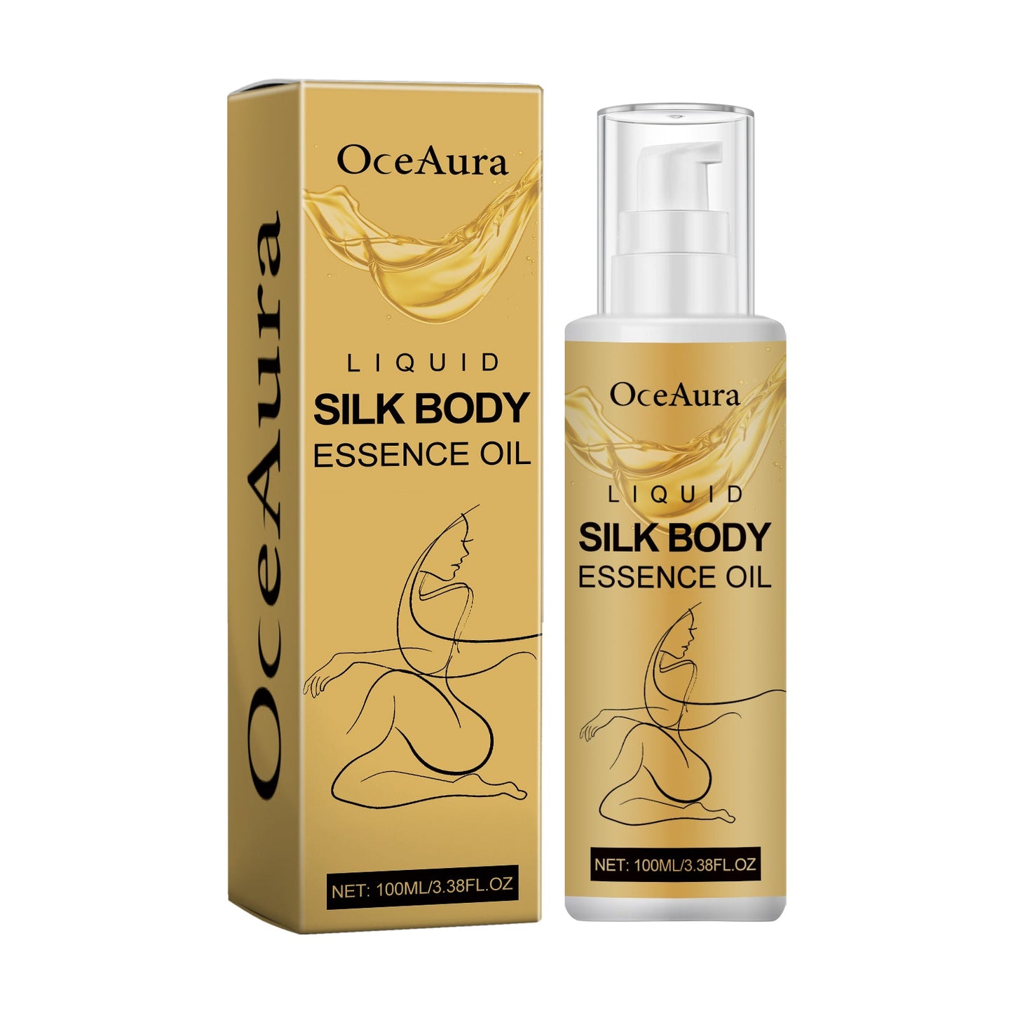 Liquid Silk Body Essence Oil, Firming Skin Filling Water Tender Skin Moist Fresh And Not Greasy Skin Oil - Korvel