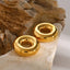 Stainless Steel Cutout Round Shape Earrings - Korvel